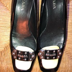 Prada Black and White Shoes